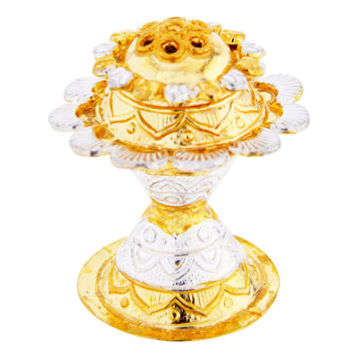 "Designer Golden Silver Incense Stand - JPSEP-17-041 - Click here to View more details about this Product